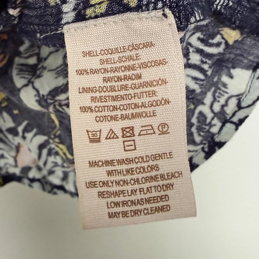 Free People Mirabella Floral Faux Wrap Smocked Puff Sleeve Blouse